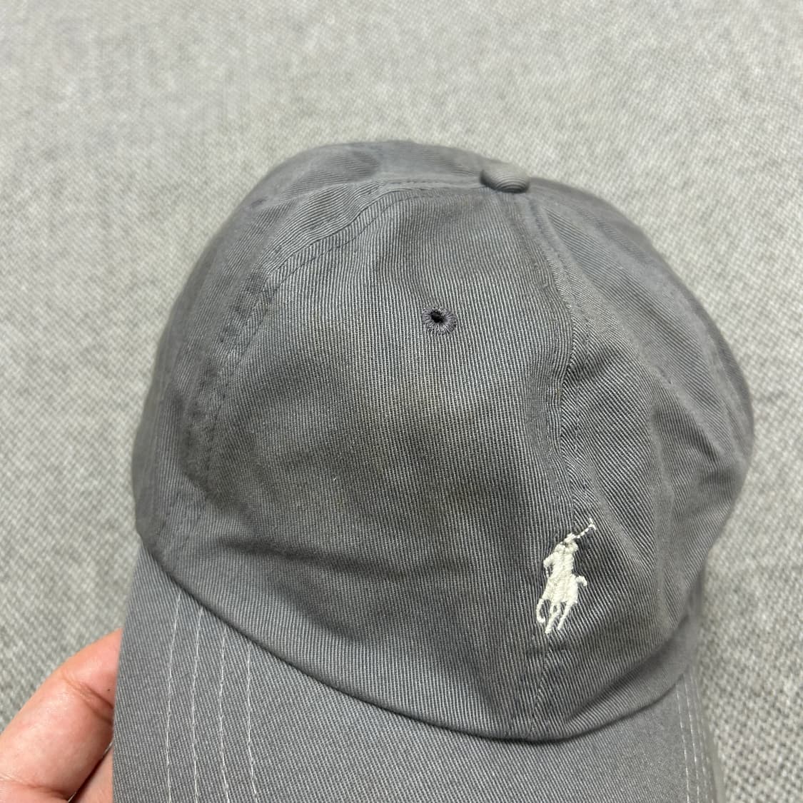 폴로 그레이 스몰포니 볼캡 상품이미지2