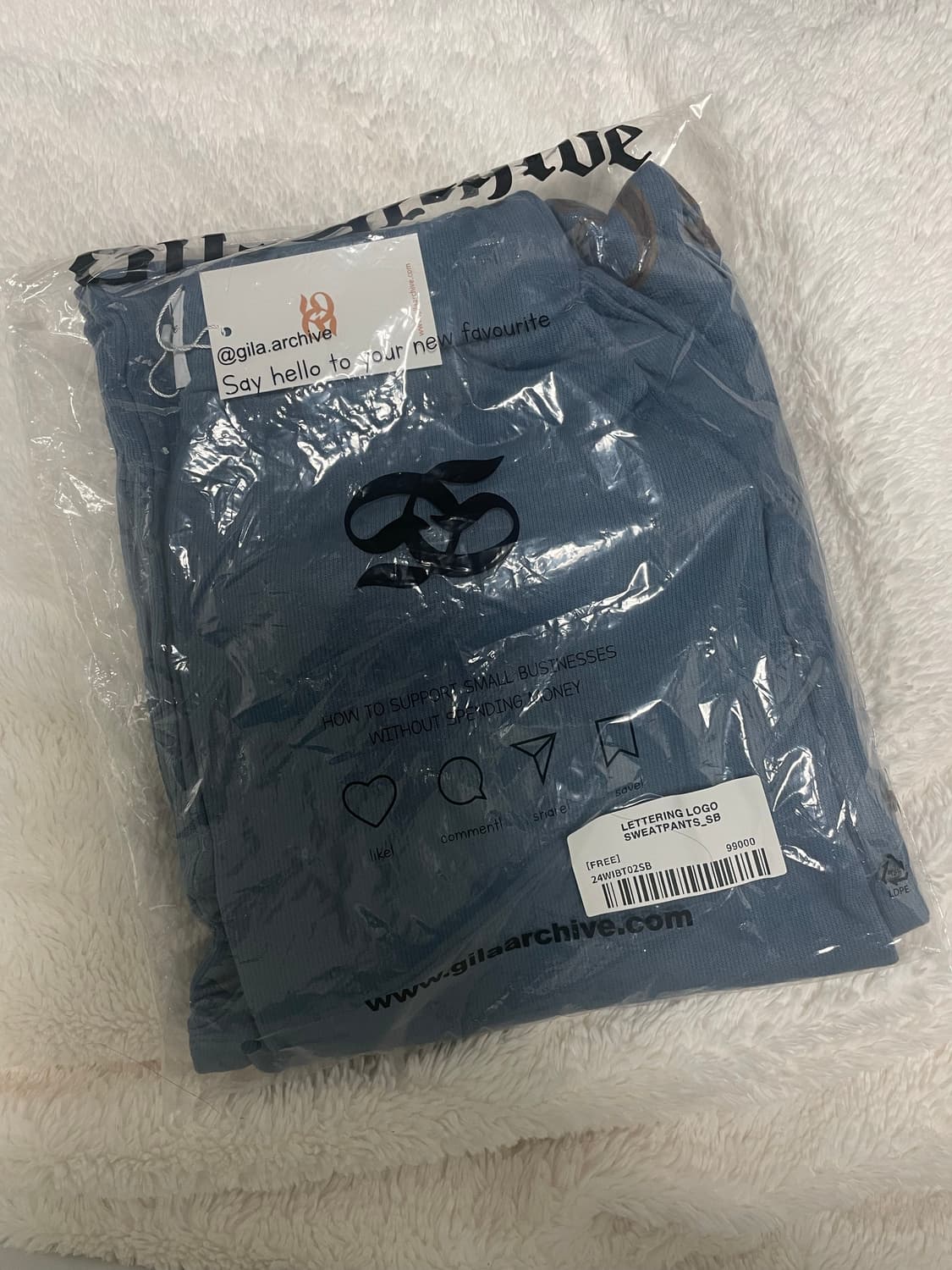 길라아카이브 로고 팬츠 블루 (새상품) 상품이미지8