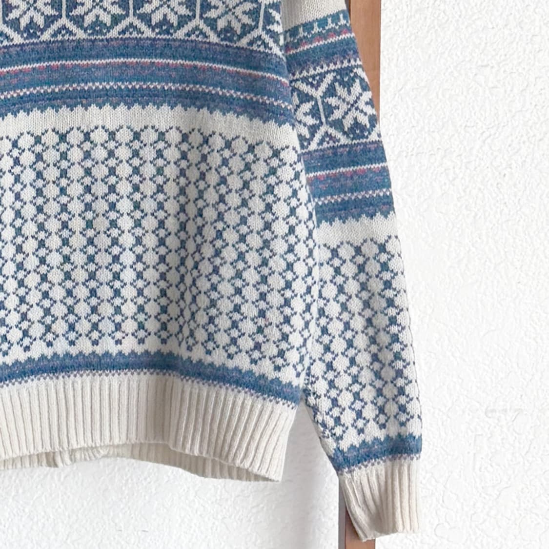 노르딕 블루 패턴 니트 가디건 상품이미지10