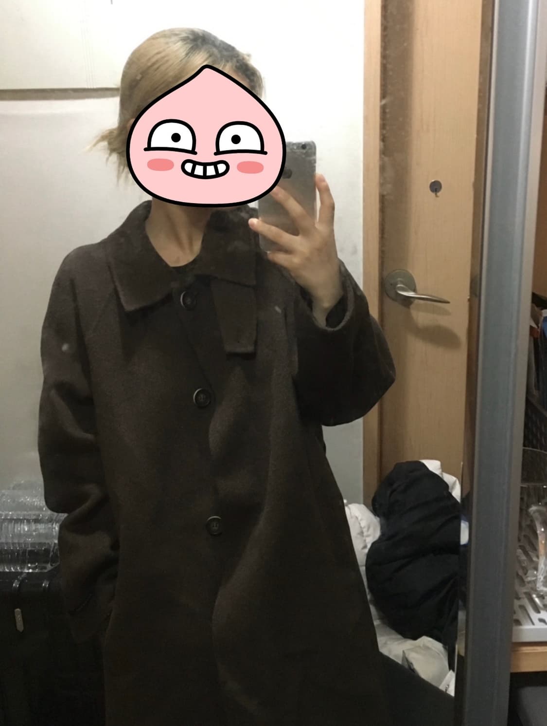 미쏘 핸드메이드 롱코드 24fw브라운 s 상품이미지4