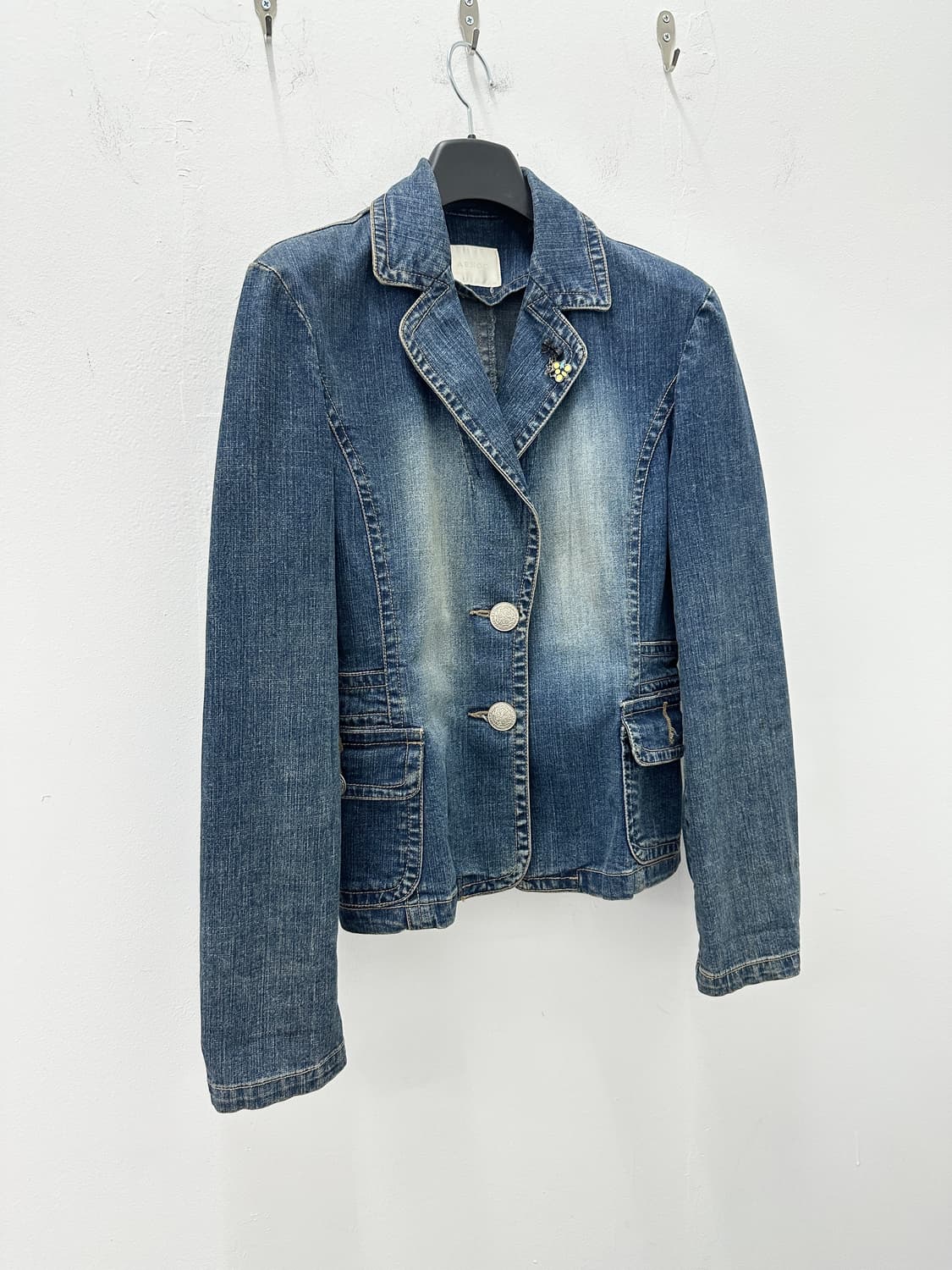 AENOC vintage badge antic button denim j 상품이미지1