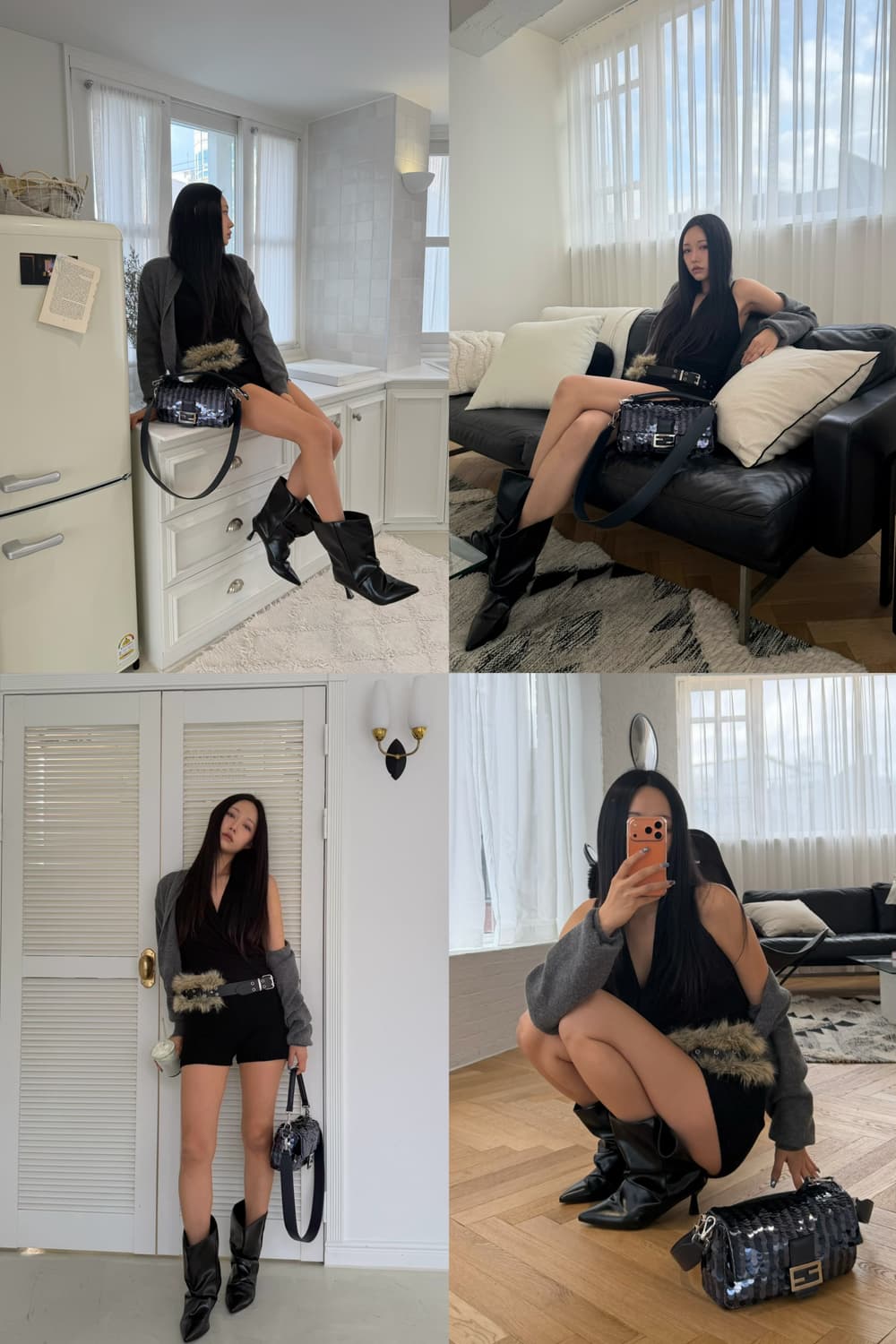 펜디 스팽글 시퀸 바게트백 상품이미지2