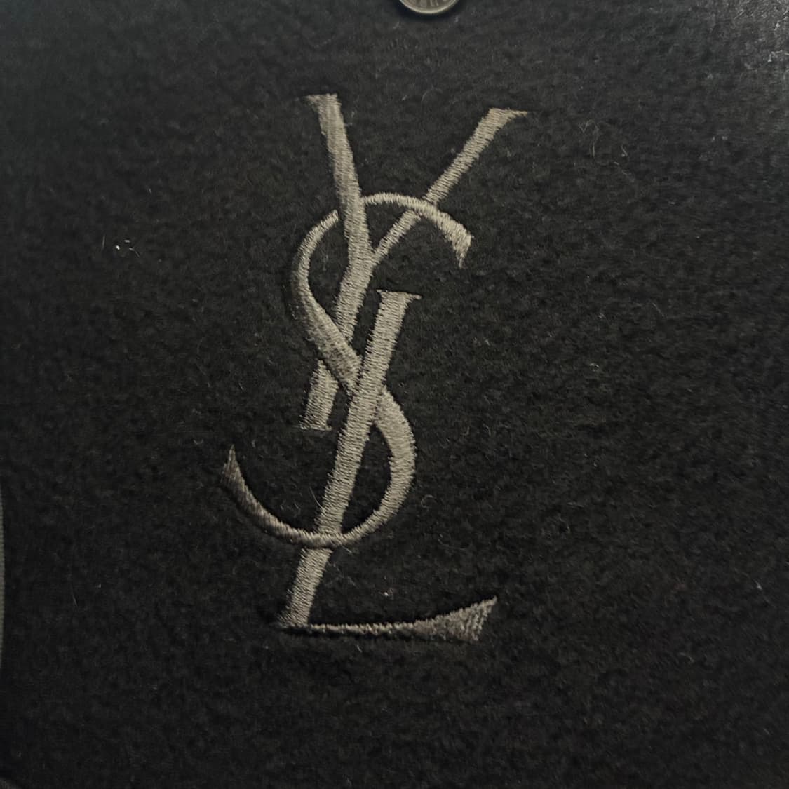 YSL  입생로랑 자수 블랙 울 숏코트  상품이미지5