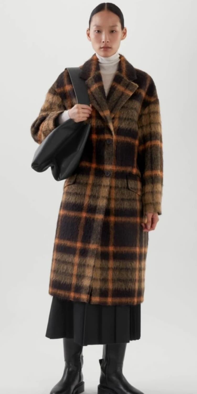 cos 테일러드 체크 코트 32(55사이즈) 상품이미지1