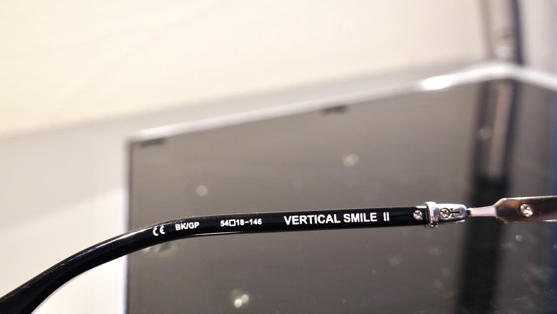 크롬하츠 버티컬스마일2 블랙실버/골드 콤비 안경 상품이미지9