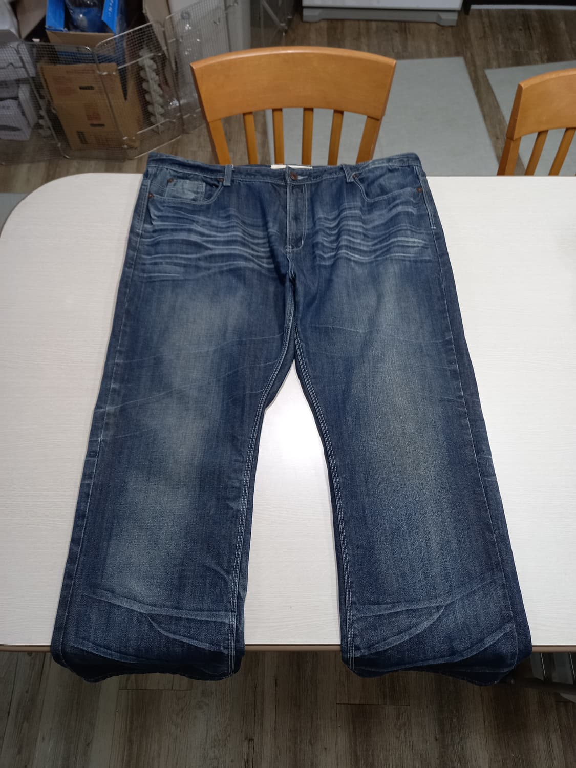 44 FETISH JEANS 워싱 일자진 진청 44-01 상품이미지1