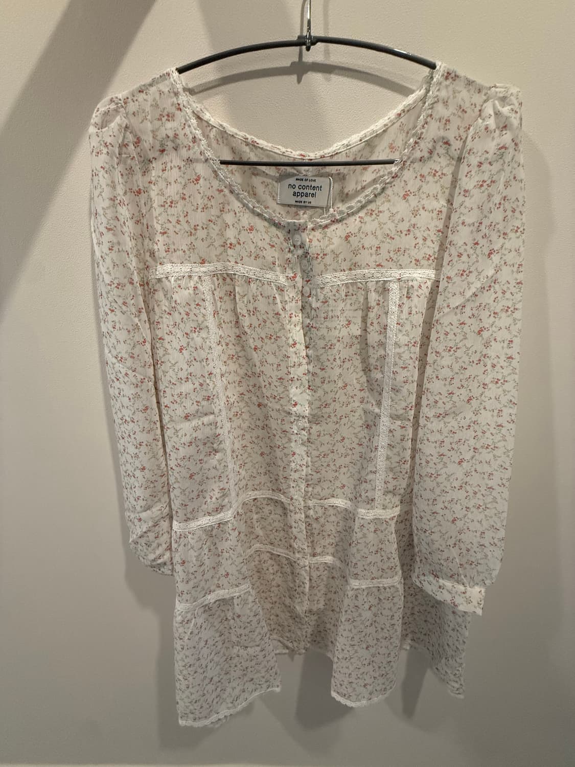 택O 노컨텐츠 원피스 sheer flower dress ivory 상품이미지2