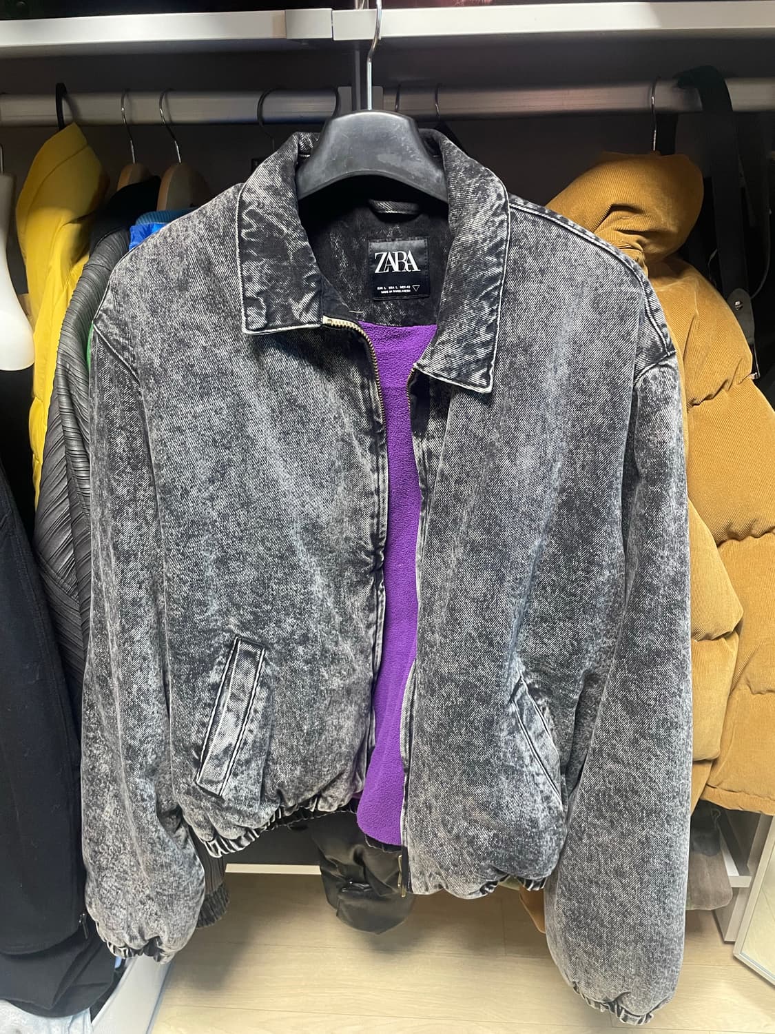 자라 ZARA 워싱 데님 자켓 (L) 상품이미지1