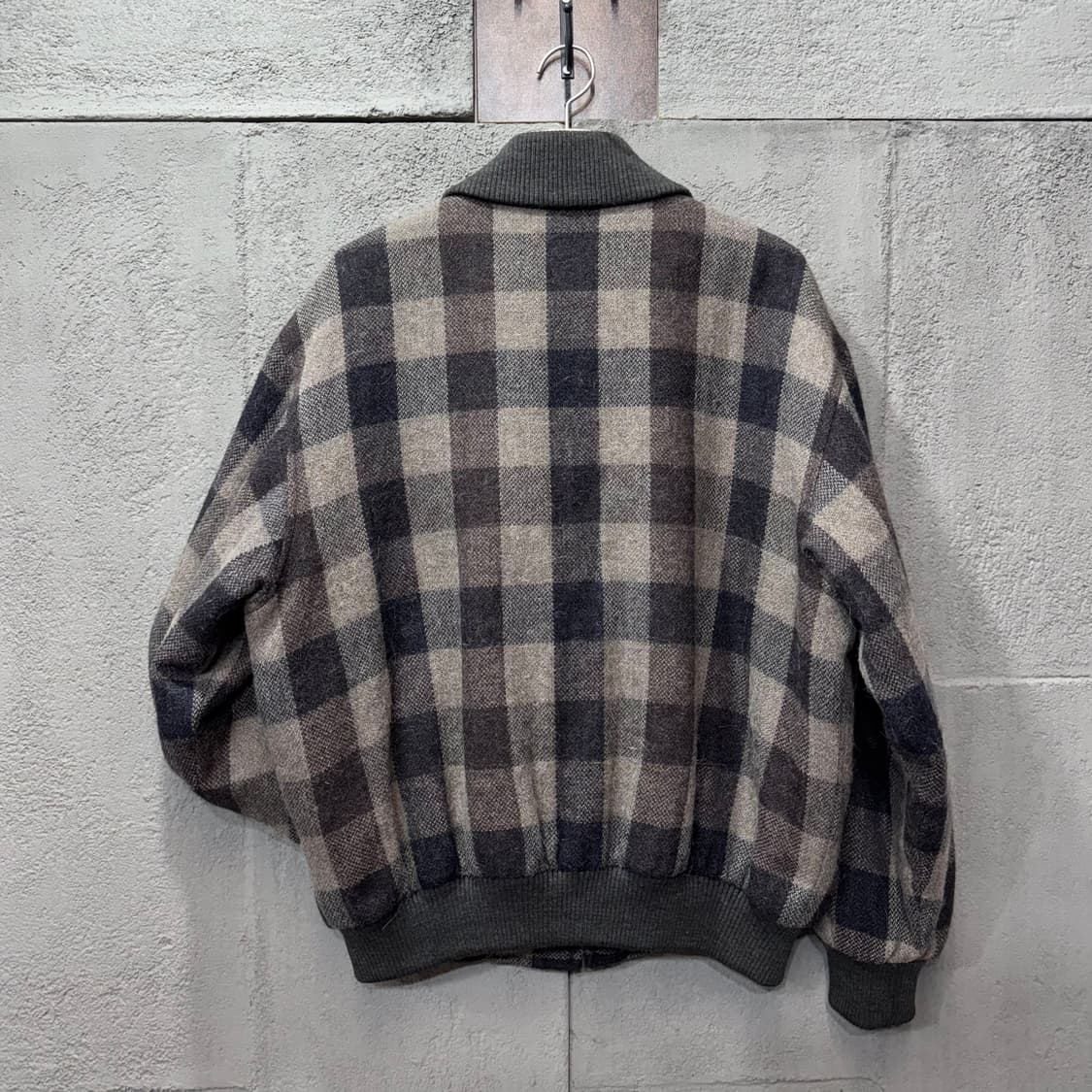 90s 라코스테 체크 블루종 자켓 (XL)   상품이미지3