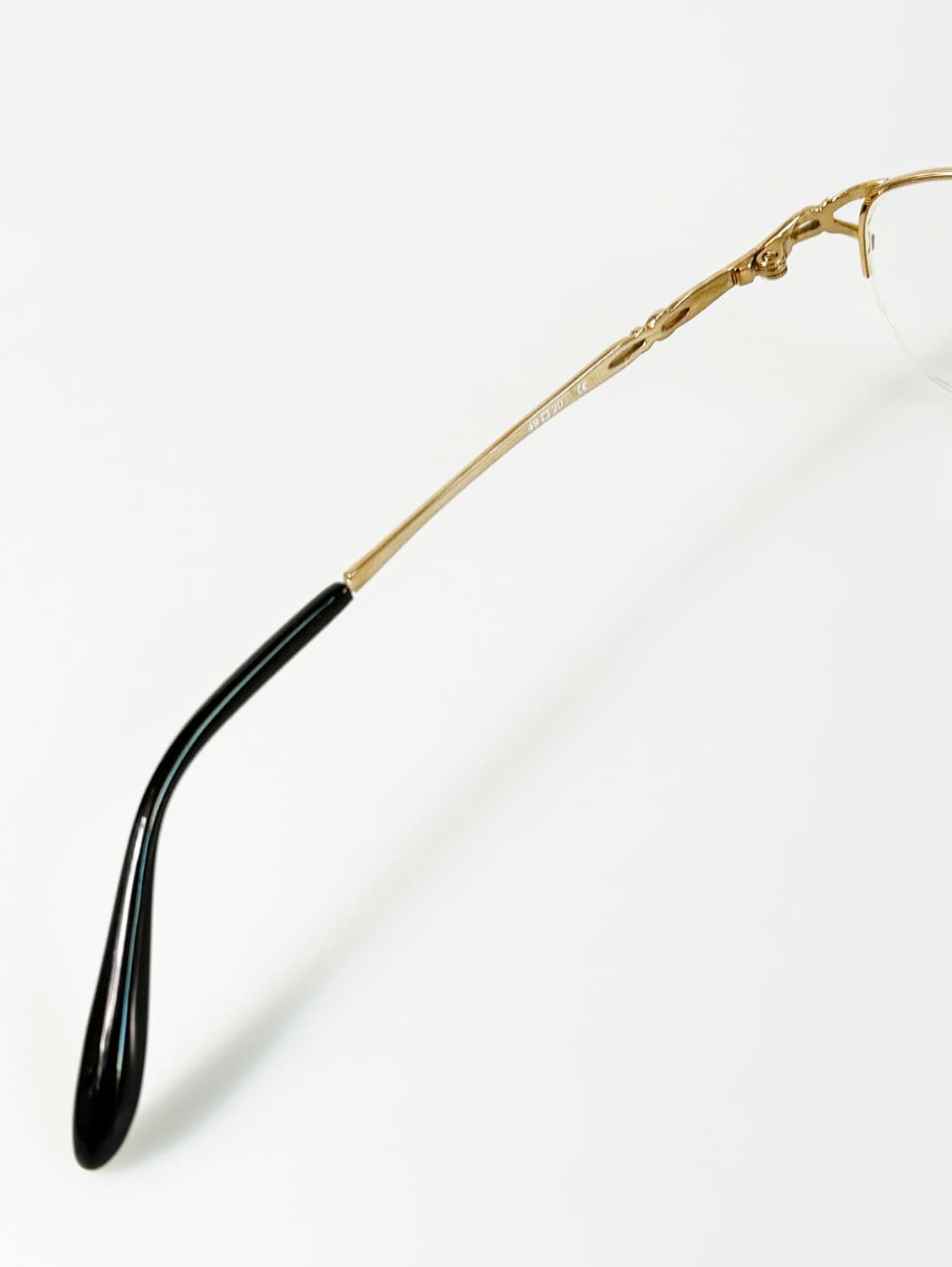 90s 골드 티타늄 반무테 스퀘어 빈티지 데드스탁 안경 상품이미지8