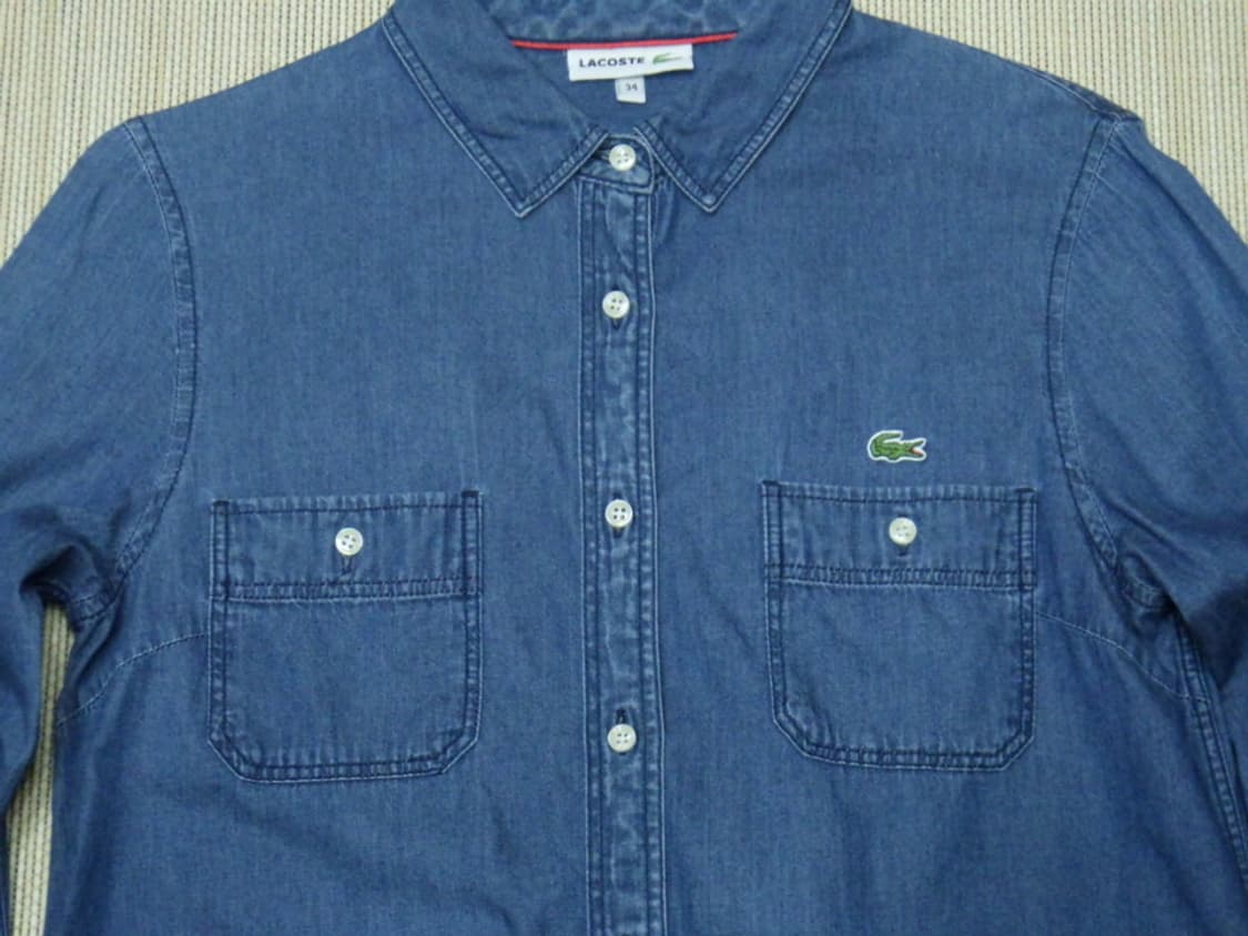 (34/90) LACOSTE 라코스테 여성 데님 긴팔 셔츠 상품이미지4