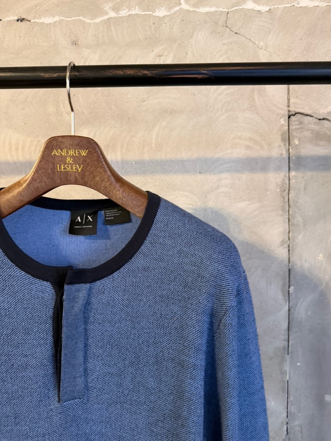 아르마니 익스체인지 헨리넥 니트 100 상품이미지4