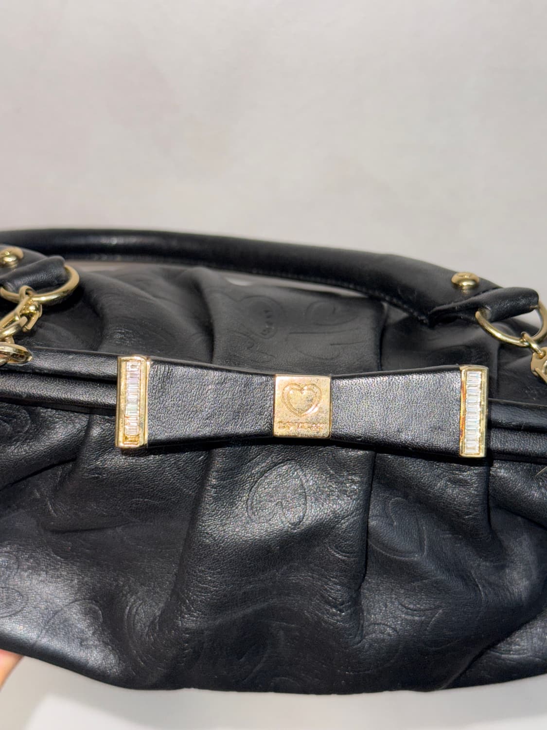 Lovcat black heart ribbon mini bag 상품이미지5