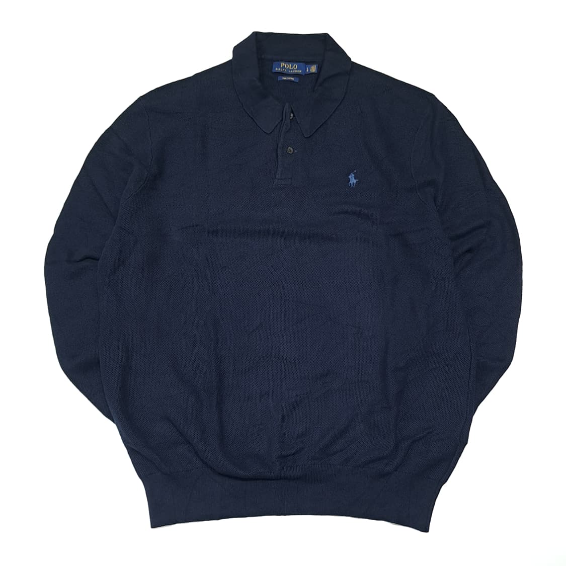 CL326 L 폴로 피마코튼 포니자수 네이비 니트 스웨터 상품이미지1