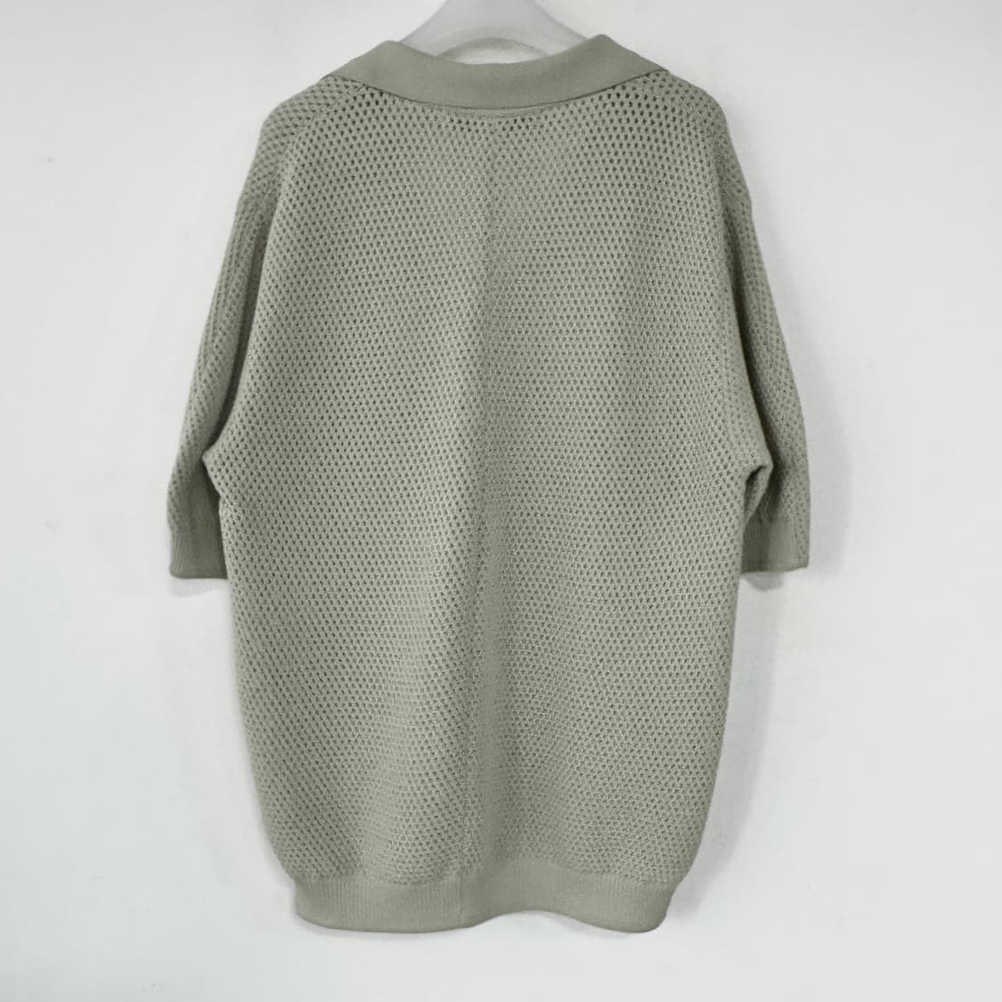 시스템 오픈 칼라 반팔 니트 탑 상품이미지4