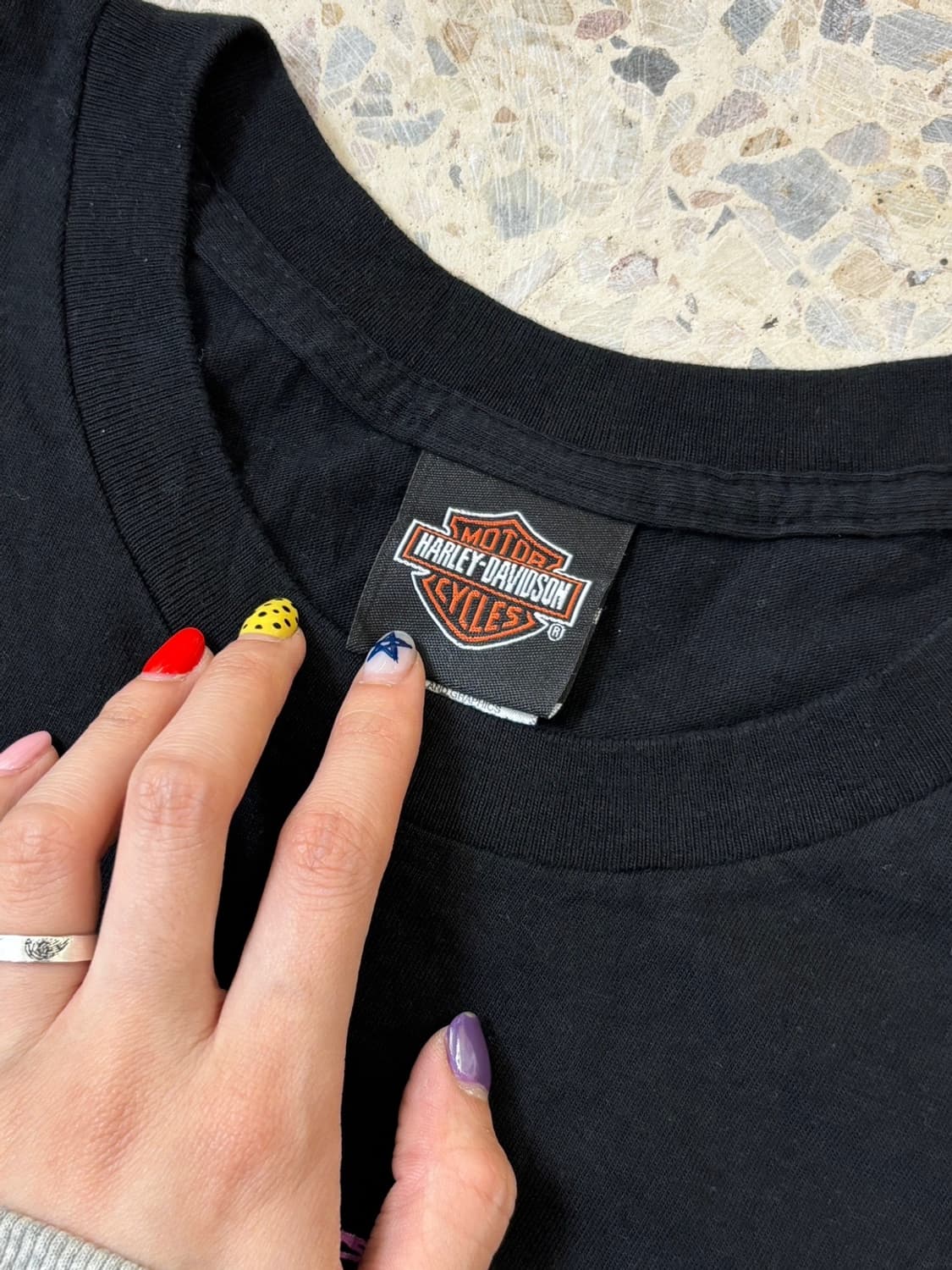 할리데이비슨 바이커 프린팅 반팔 블랙 상품이미지5