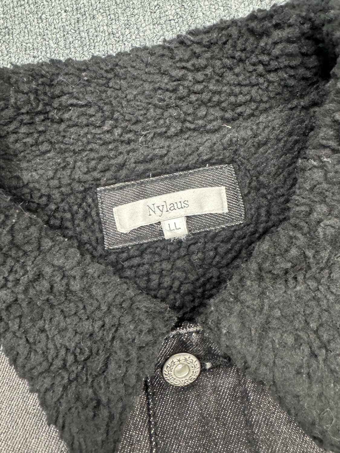 LL)Nylaus 빈티지 흑청 셰르파 데님자켓 상품이미지4