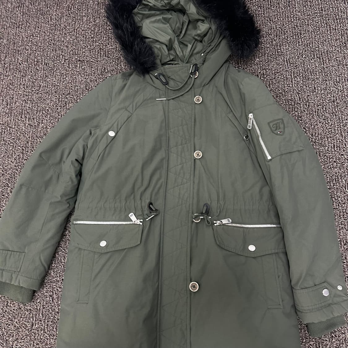 타미힐피거 여성 구스다운 야상 점퍼 패딩 카키 M 상품이미지2