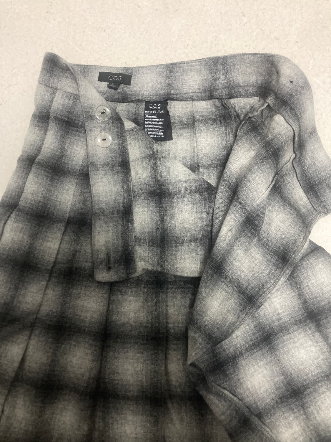 COS 체크 울 스커트 S 상품이미지4