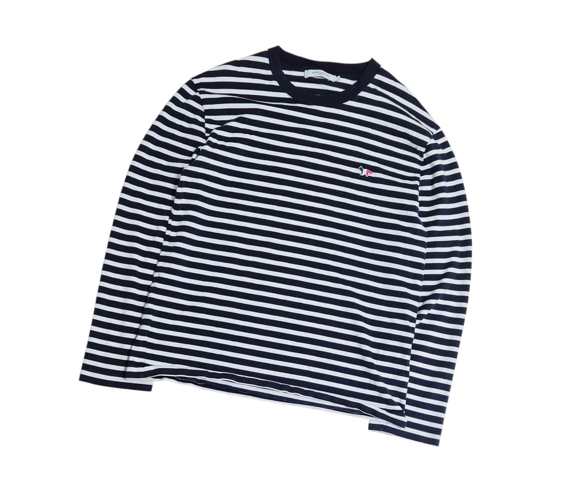 메종키츠네 스트라이프 긴팔티 상품이미지1