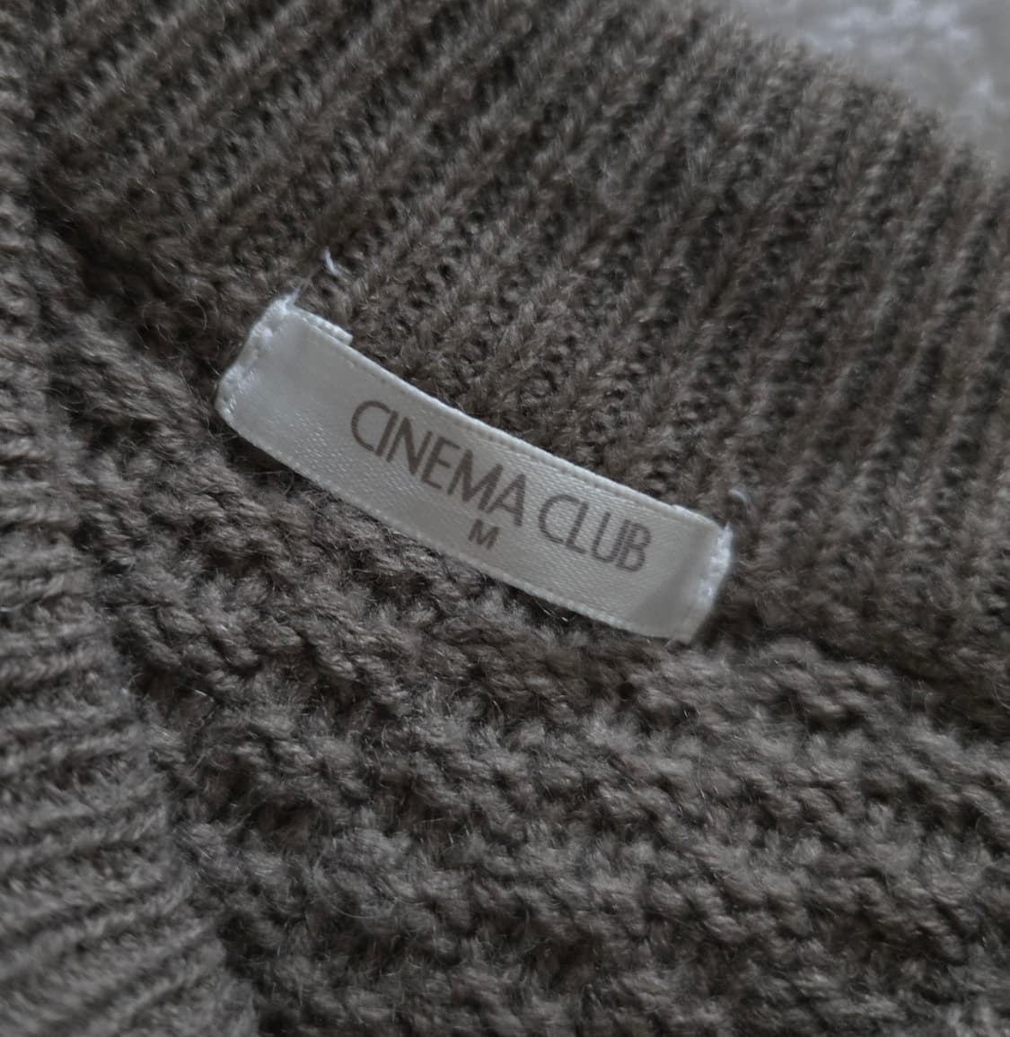 일본 빈티지 CINEMA CLUB 꽈배기 라운드 울니트 상품이미지5