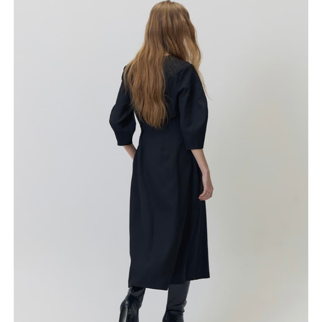 해바이해킴 롱슬리브 벌룬 드레스 상품이미지4