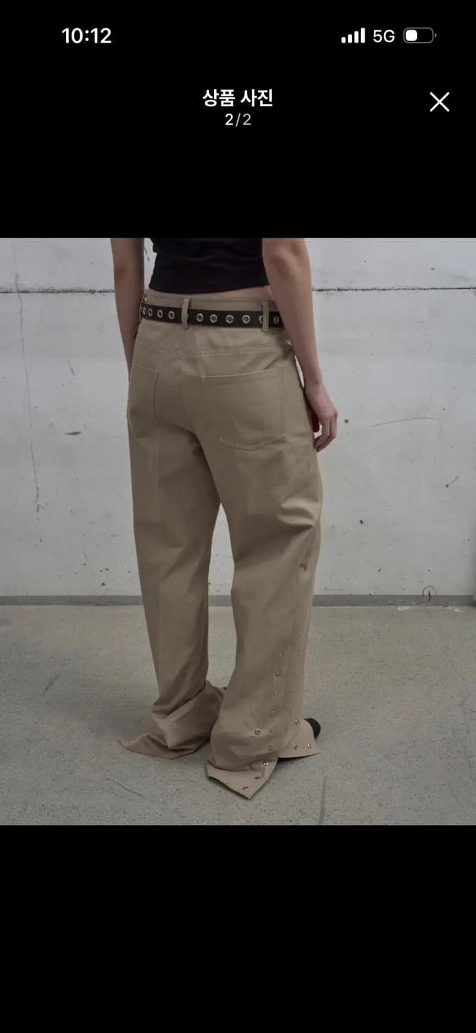 Lcdc SIDE SNAP WIDE TROUSERS 베이지 상품이미지2