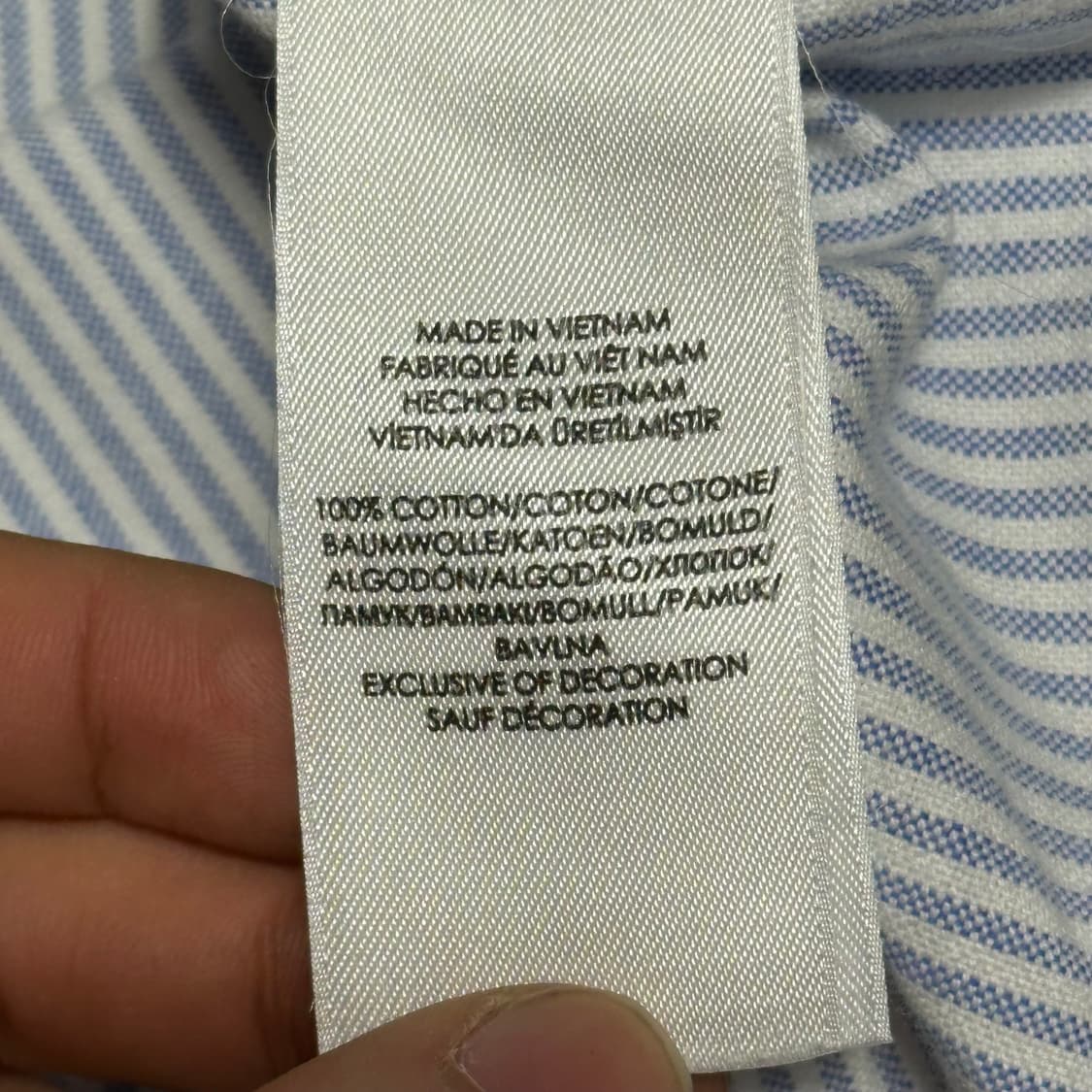 M 폴로랄프로렌 스카이블루 스트라이프 셔츠 상품이미지5