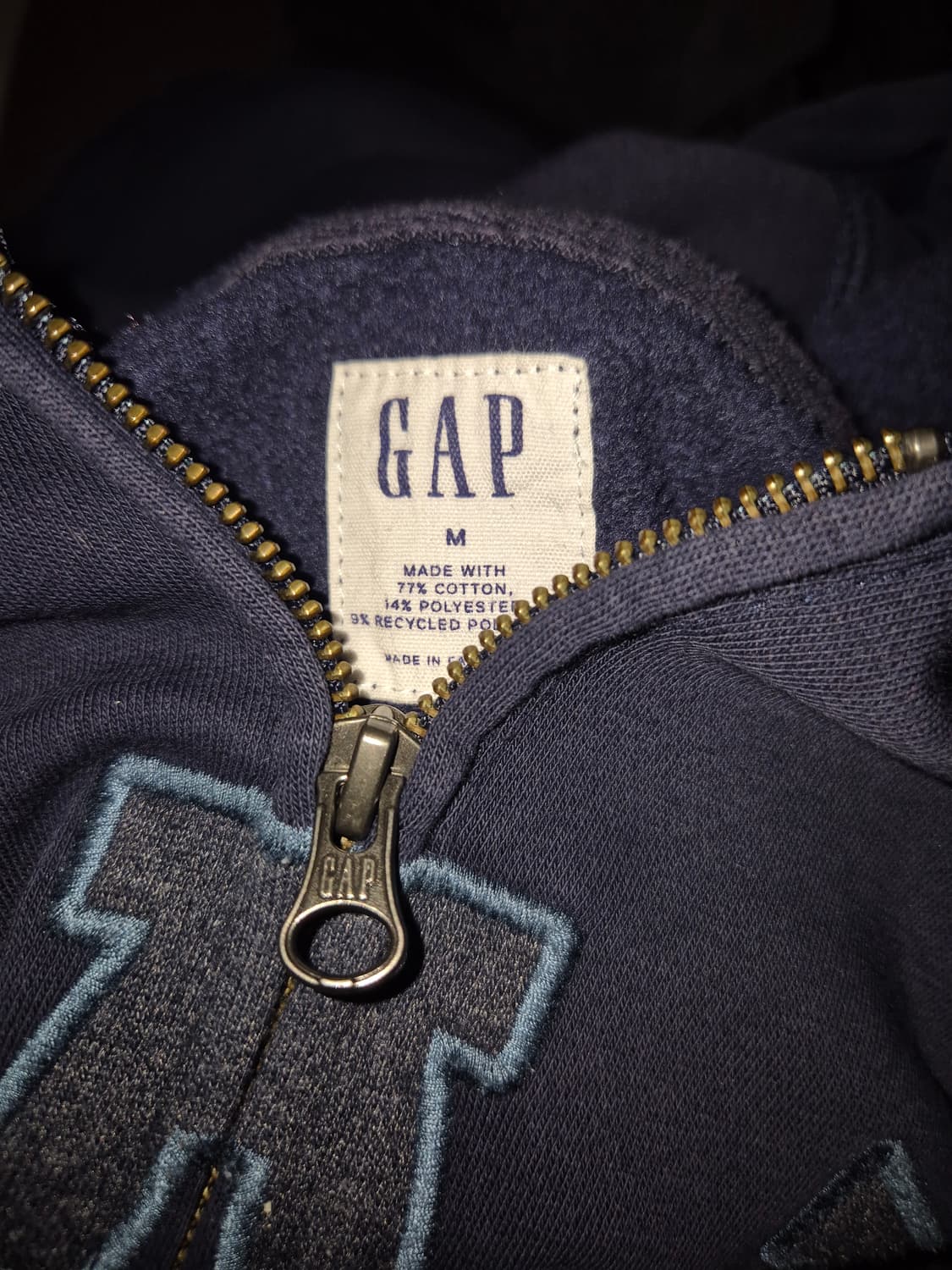 GAP 네이비 후드집업 남녀공용 M 상품이미지4