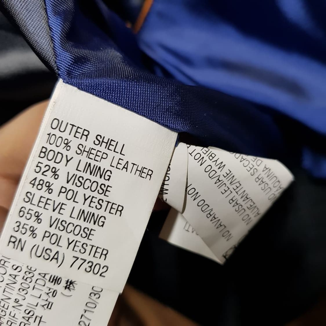 95 100 / ZARA / 프리미엄 양가죽 블루종자켓/404-05 상품이미지4