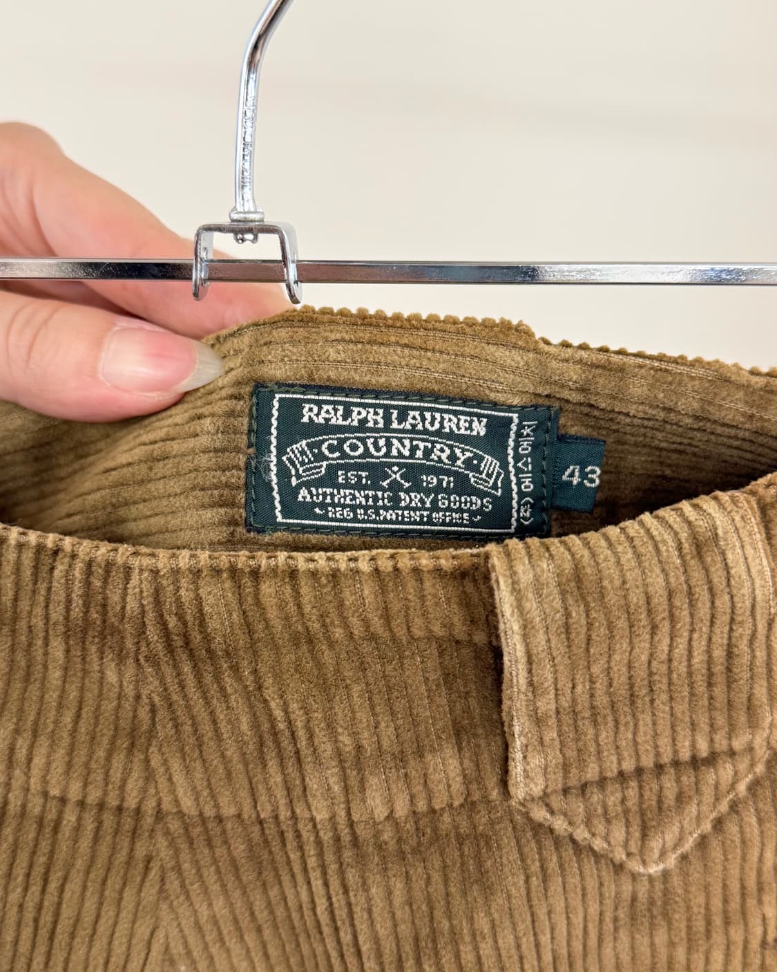 랄프로렌 컨트리 브라운 코듀로이 미디스커트 상품이미지7