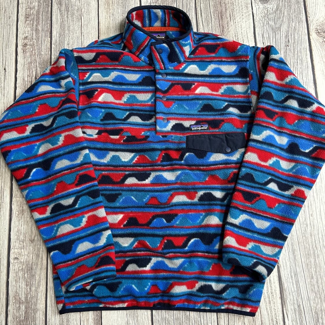 15FW 파타고니아 신칠라 스냅-티 플리스 웨이비 블루 상품이미지1