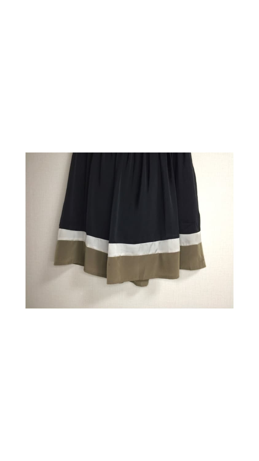 빈티지 블랙 라인 미디 스커트 상품이미지3