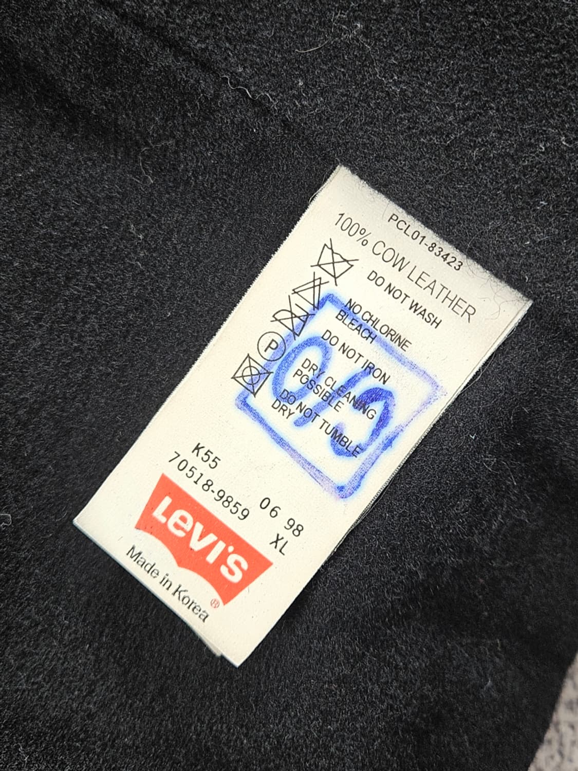 90's 리바이스 소가죽 카우레더 웨스턴 카코트 ( XL )/ 10885 상품이미지7