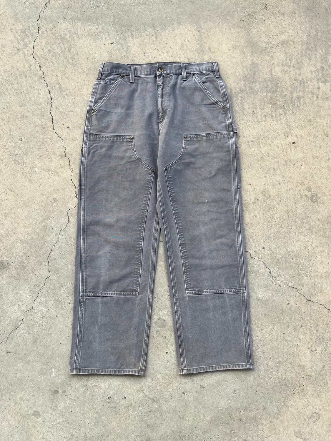 빈티지 칼하트 더블니 팬츠 GVL 덕 캔버스 카펜터 워크 팬츠 상품이미지1