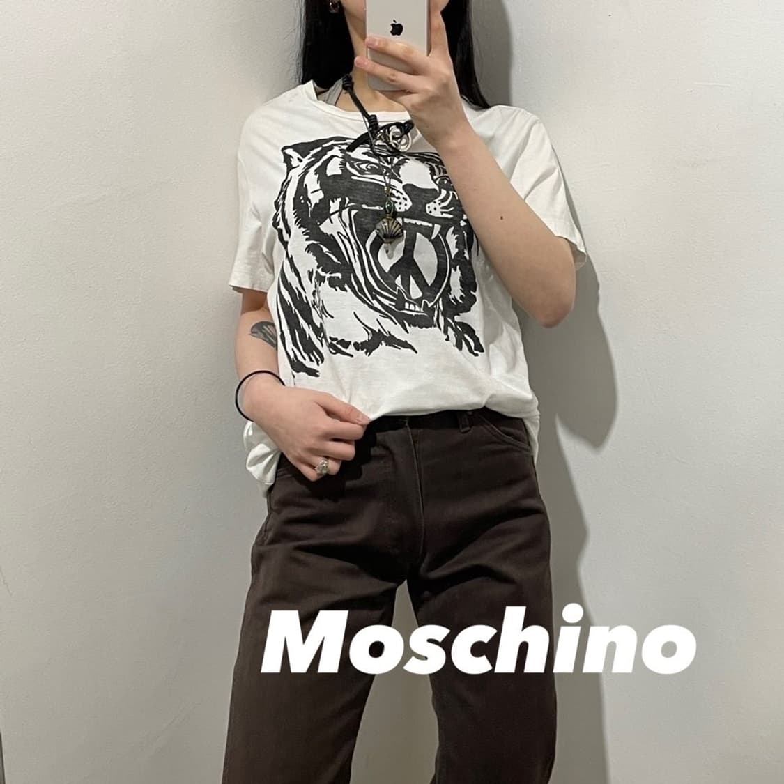 모스키노 타이거 프린팅 반팔티 상품이미지1