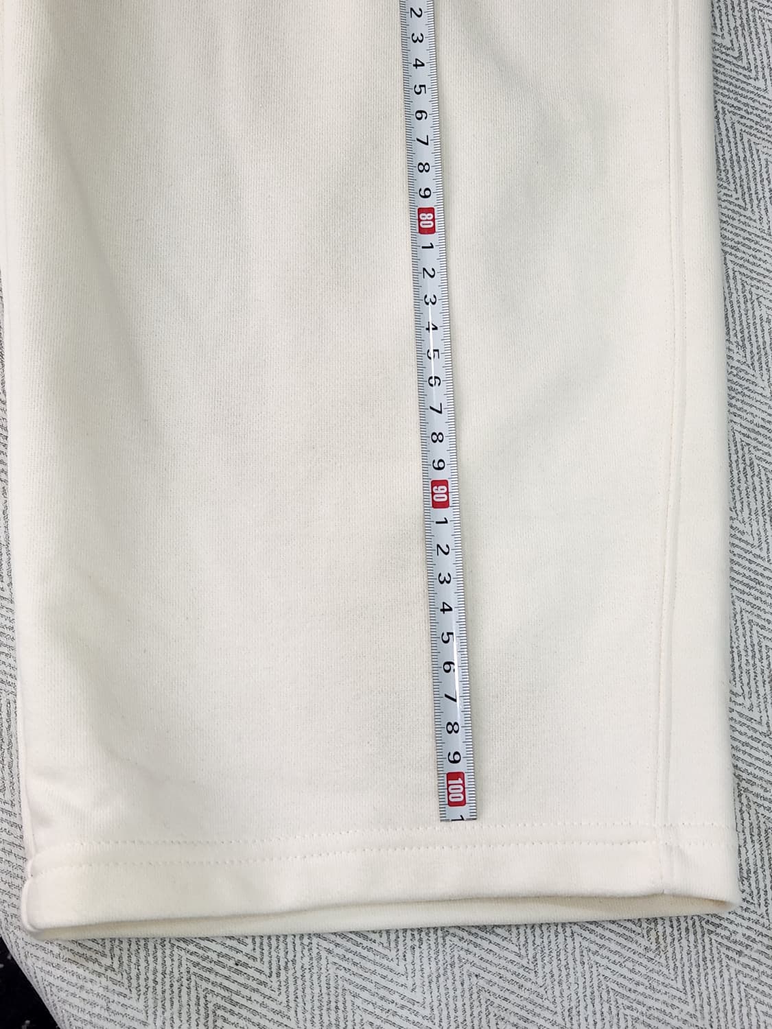  후아유 캠퍼스 엠불럼 와이드 트레이닝 팬츠 L 아이보리 상품이미지9