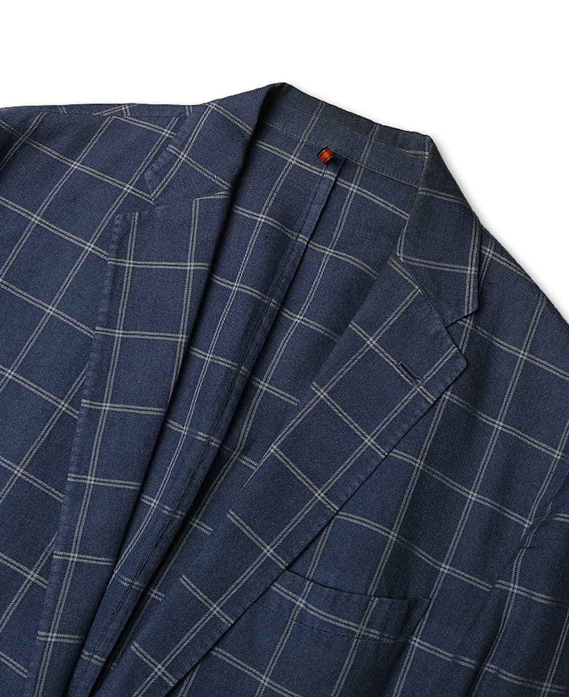 꼬르넬리아니 [Corneliani] 린넨 울 실크 이태리 체크 자켓 상품이미지2