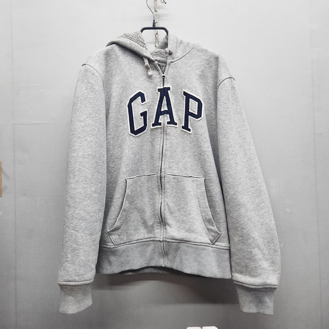 GAP 갭 빅로고 자수 양털 후드집업 M(L) 상품이미지1