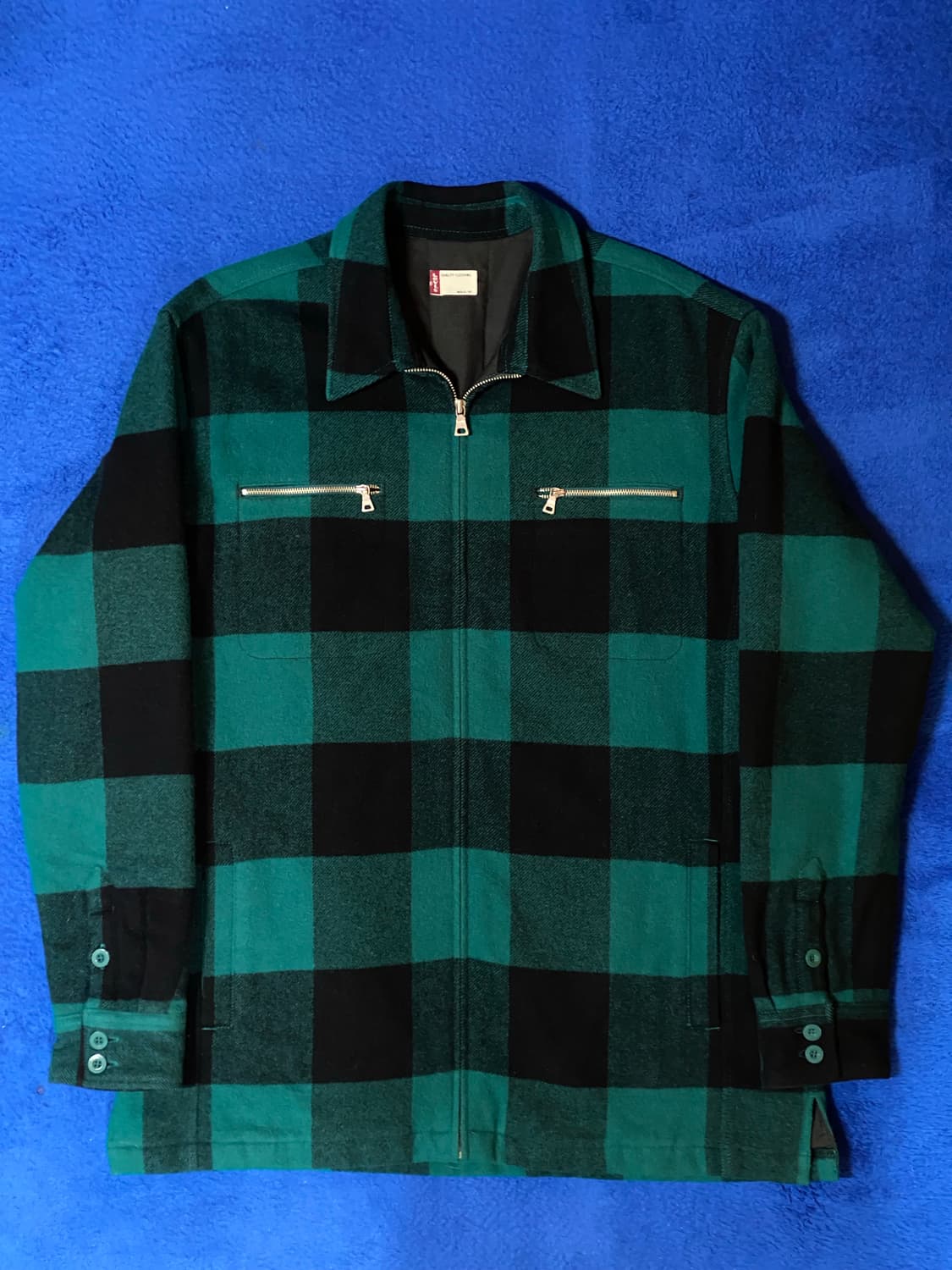 Levis 리바이스 그린 타탄체크 블루종 자켓 XL 105 상품이미지1