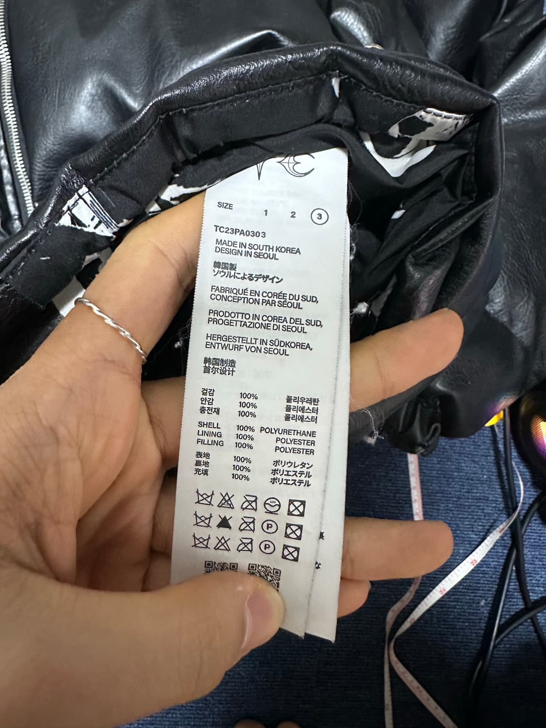 초판) 떠그클럽 레더패딩 3사이즈 상품이미지3