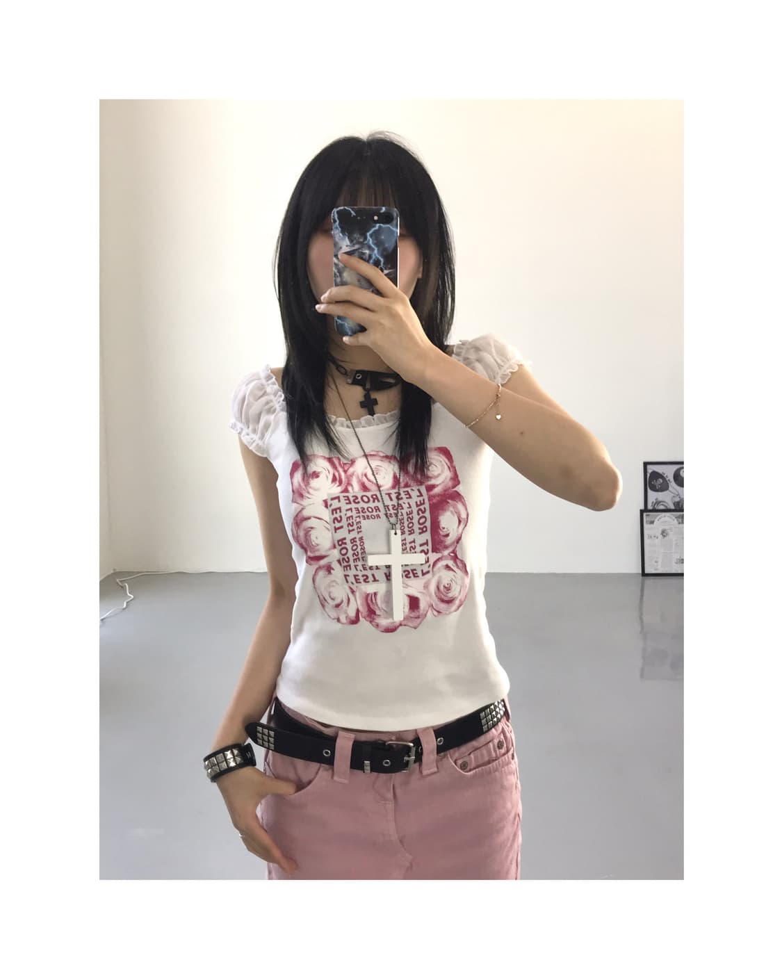 Lest Rose Graphic Short Sleeve T-Shirts 상품이미지1