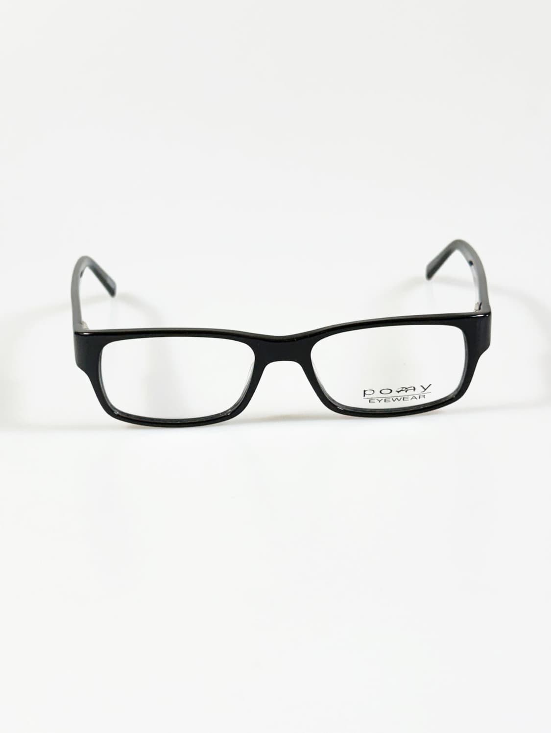 POMY 블랙 뿔테 스퀘어 프레임 빈티지 안경 상품이미지1