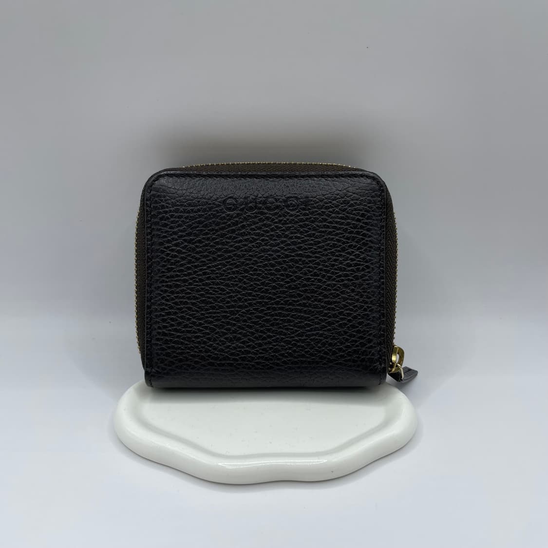 구찌 레더 지퍼 카드지갑 반지갑 브라운 상품이미지1