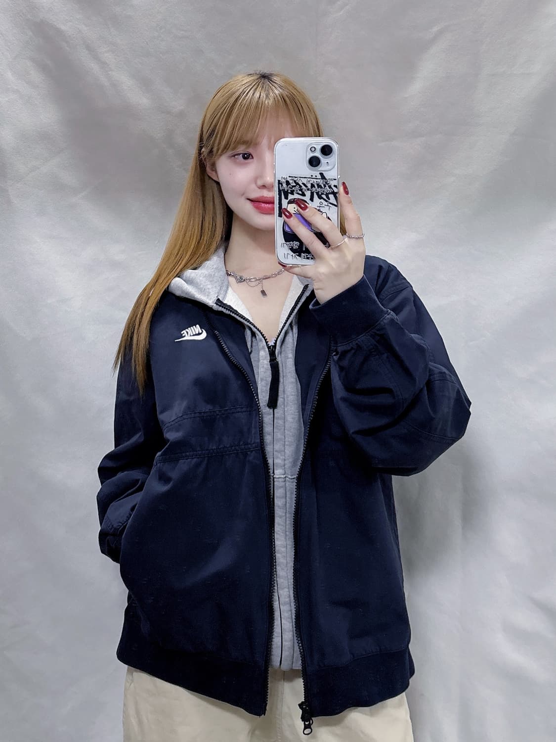 나이키 블랙 스우시 투웨이 자켓  상품이미지1