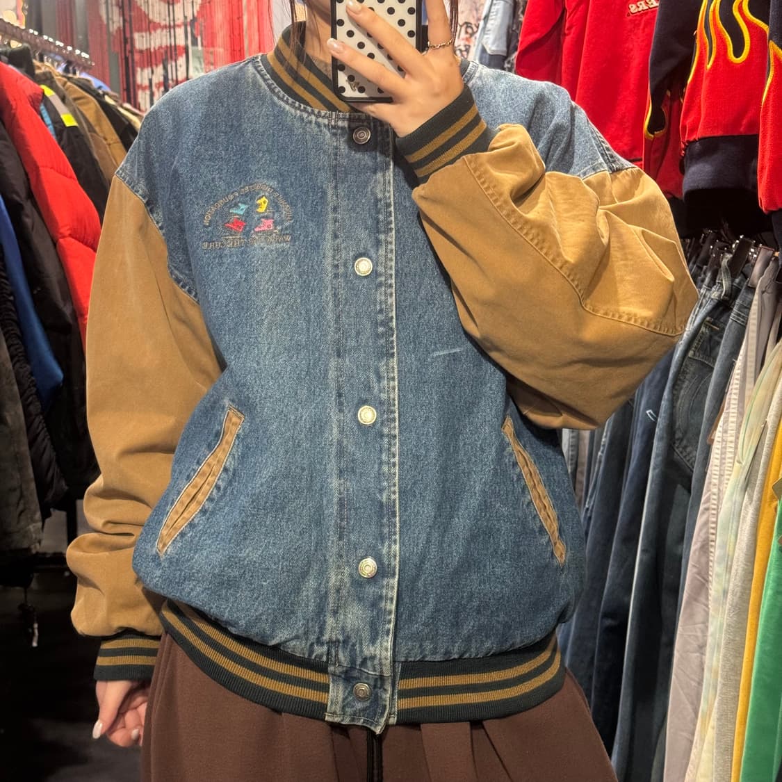 [IM] 데님 바시티자켓 상품이미지1