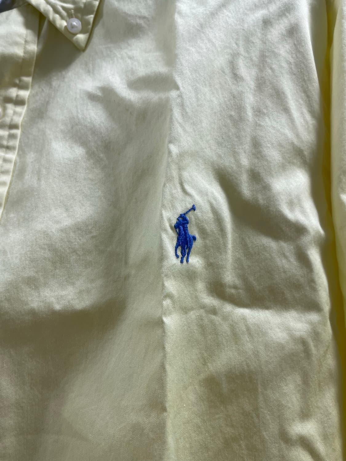 폴로 랄프로렌/ 클래식 핏 버튼다운 셔츠 옐로우/ L 상품이미지4