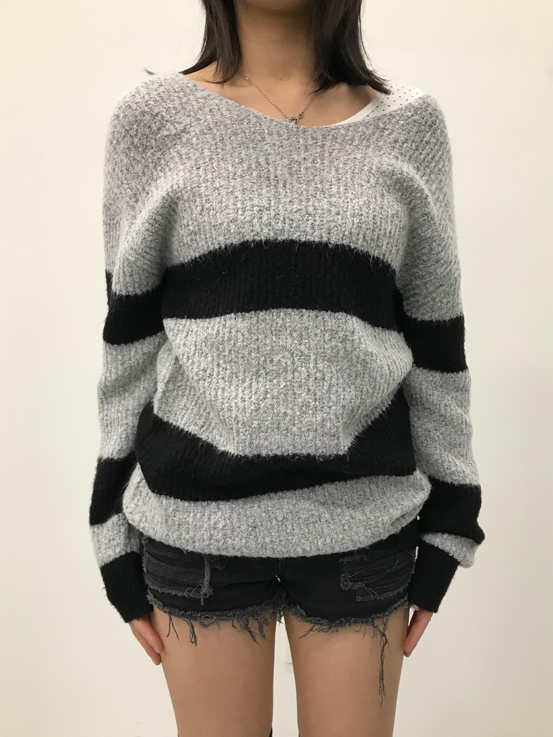 Colza Y2k Acrylic StripedSweaters 상품이미지2