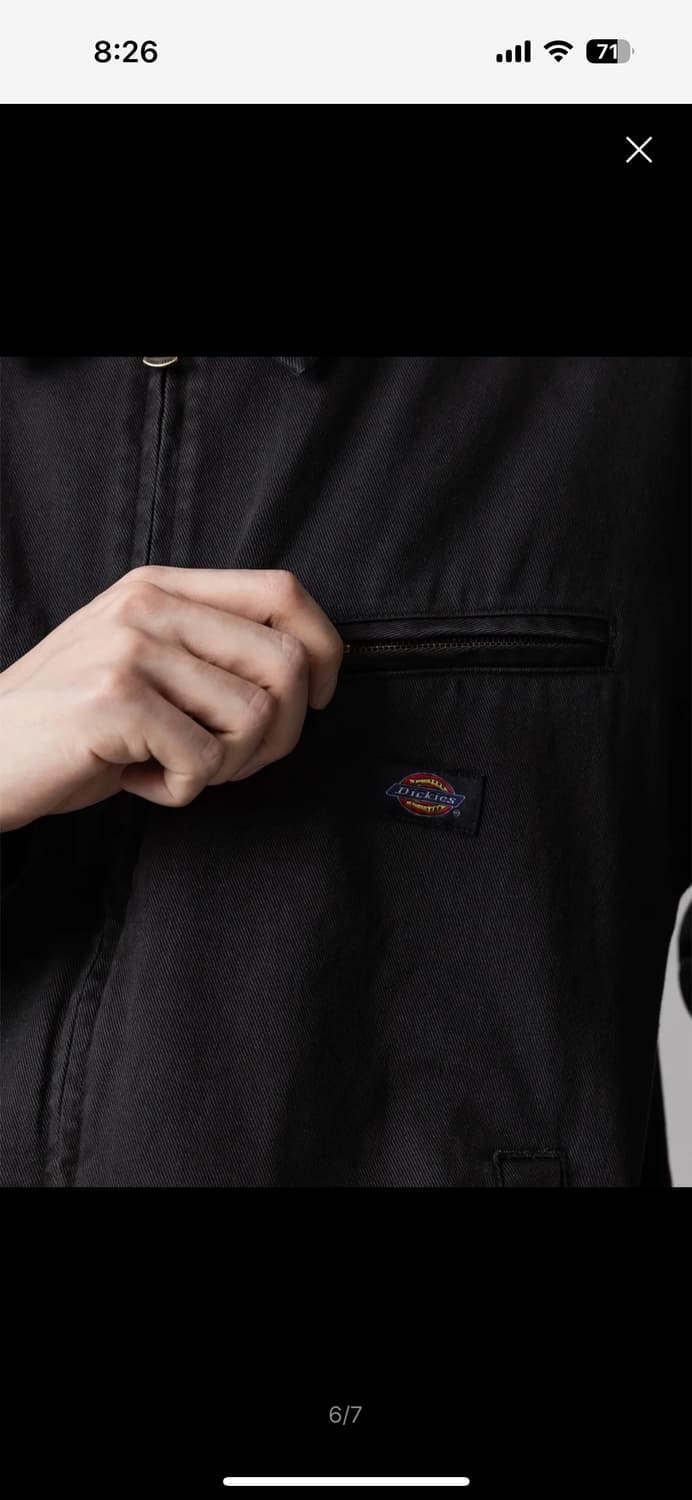 디키즈 슬랜트 포켓 워크 재킷 Black L 상품이미지6