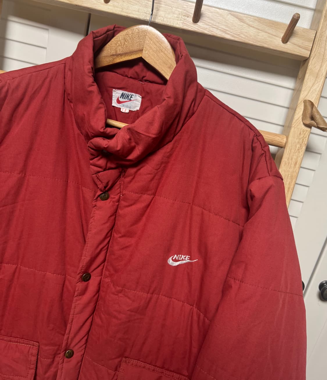 XL 나이키 화승 80s 올드스쿨 버건디 점퍼 자켓 상품이미지3